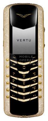 Vertu Signature M Design Yellow Gold Pave Diamonds with baguette keys